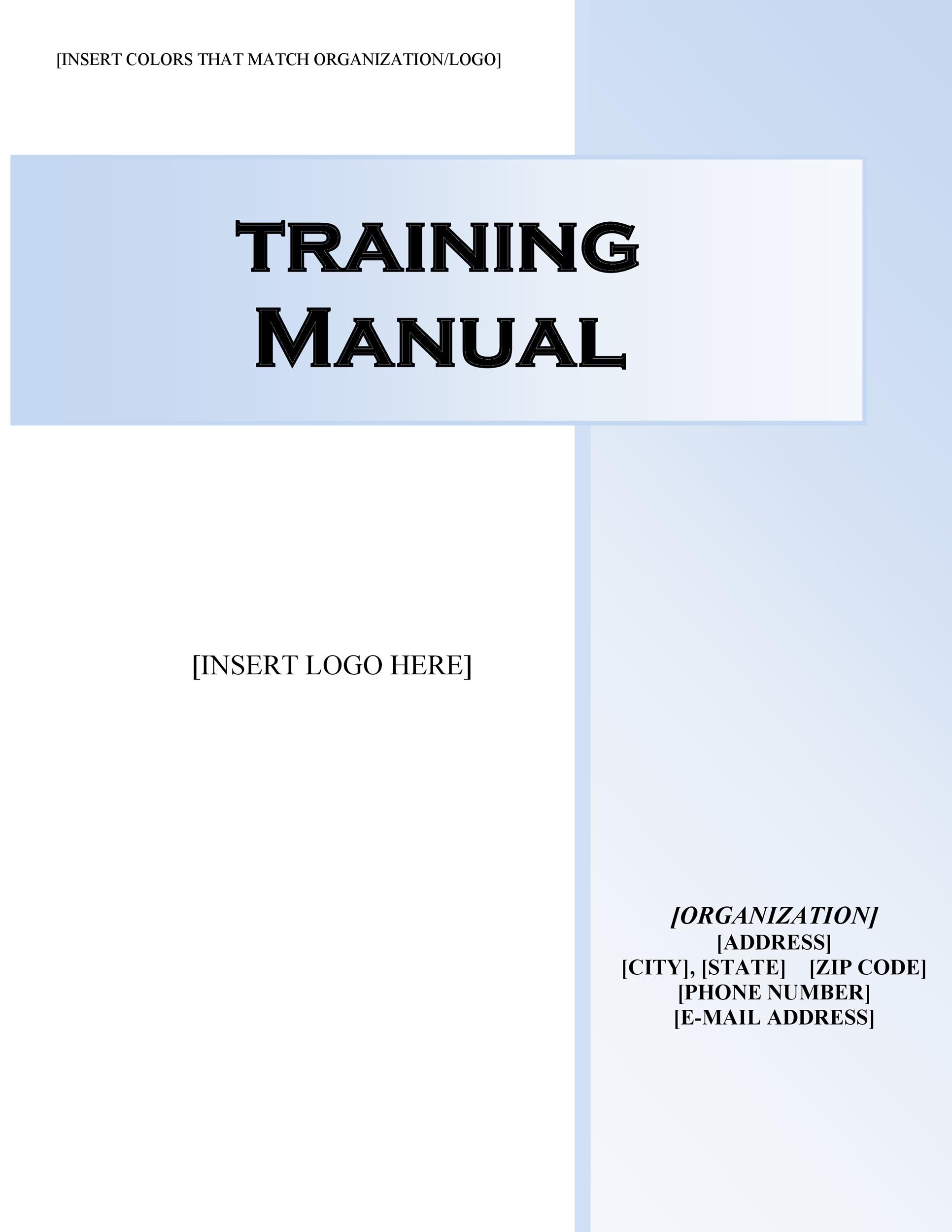 customer service manual template doc
